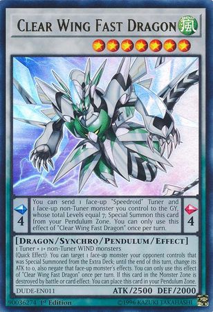Clear Wing Fast Dragon [DUDE-EN011] Ultra Rare | Odin's Place