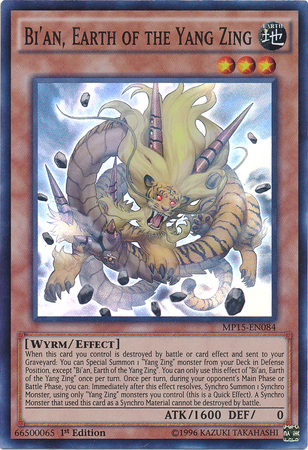 Bi'an, Earth of the Yang Zing [MP15-EN084] Super Rare | Odin's Place