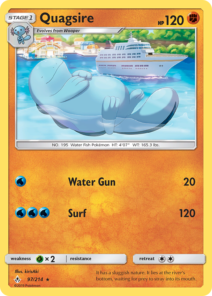 Quagsire (97/214) [Sun & Moon: Unbroken Bonds] | Odin's Place