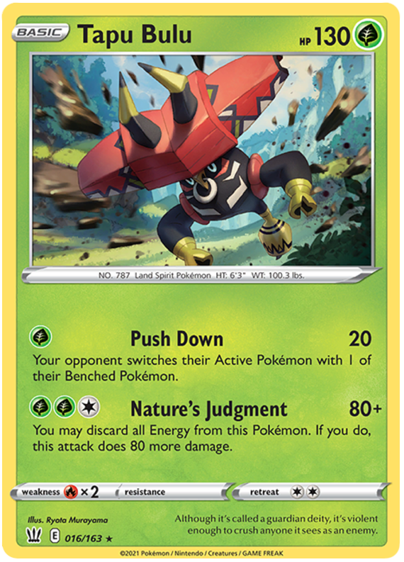 Tapu Bulu (016/163) [Sword & Shield: Battle Styles] | Odin's Place