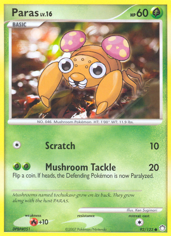 Paras (92/123) [Diamond & Pearl: Mysterious Treasures] | Odin's Place