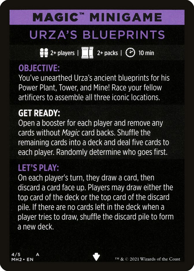 Urza's Blueprints (Magic Minigame) [Modern Horizons 2 Minigame] | Odin's Place