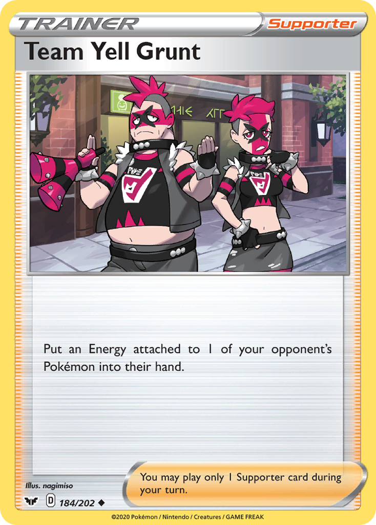 Team Yell Grunt (184/202) [Sword & Shield: Base Set] | Odin's Place