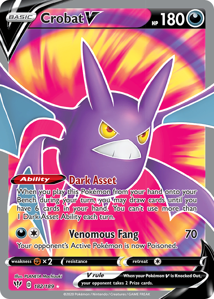 Crobat V (182/189) [Sword & Shield: Darkness Ablaze] | Odin's Place