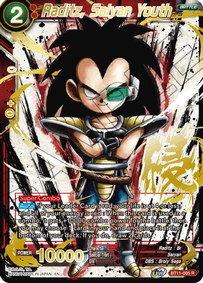 Raditz, Saiyan Youth (Alternate Art) (BT11-005) [Special Anniversary Set 2021] | Odin's Place
