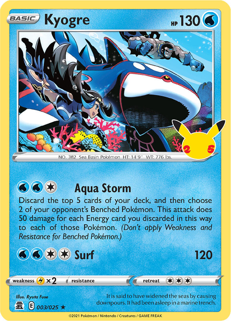 Kyogre (003/025) [Celebrations: 25th Anniversary] | Odin's Place