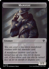 Saproling // Manifest Double-Sided Token [Murders at Karlov Manor Commander Tokens] | Odin's Place