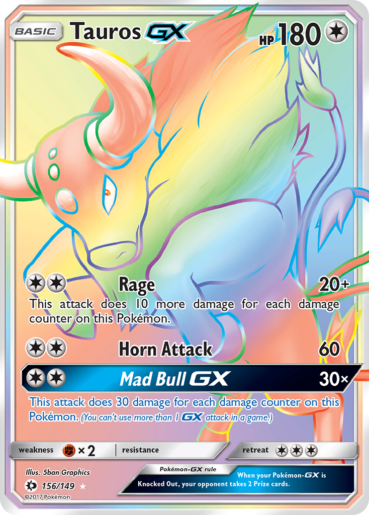 Tauros GX (156/149) [Sun & Moon: Base Set] | Odin's Place