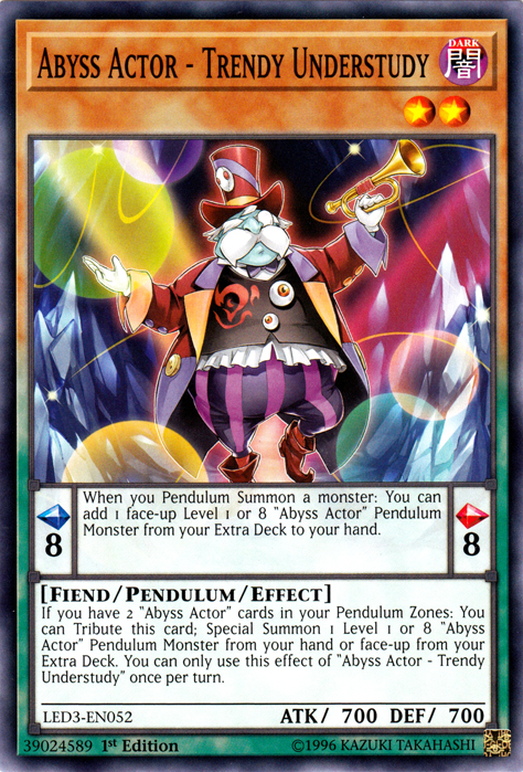 Abyss Actor - Trendy Understudy [LED3-EN052] Common | Odin's Place