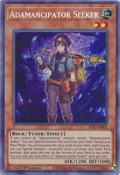 Adamancipator Seeker [SESL-EN001] Secret Rare | Odin's Place