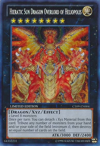 Hieratic Sun Dragon Overlord of Heliopolis [CT09-EN004] Secret Rare | Odin's Place