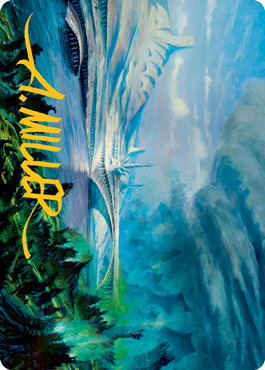 Goldmire Bridge Art Card (Gold-Stamped Signature) [Modern Horizons 2 Art Series] | Odin's Place