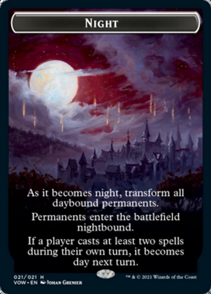 Day // Night Double-Sided Token [Innistrad: Crimson Vow Tokens] | Odin's Place