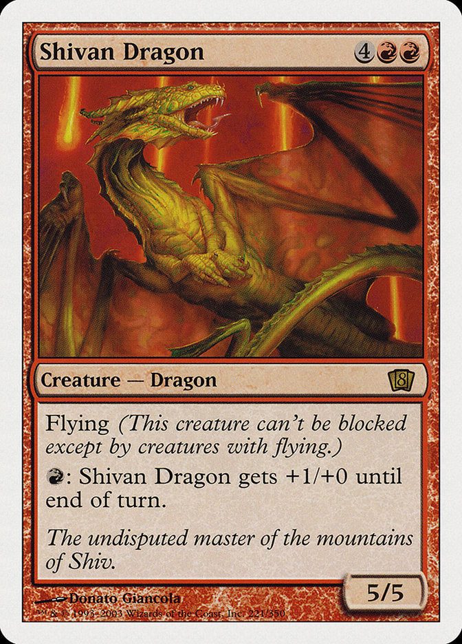 Shivan Dragon (221) [Eighth Edition] | Odin's Place