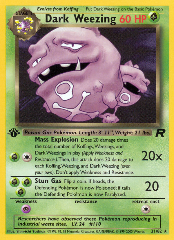 Dark Weezing (31/82) [Team Rocket 1st Edition] | Odin's Place