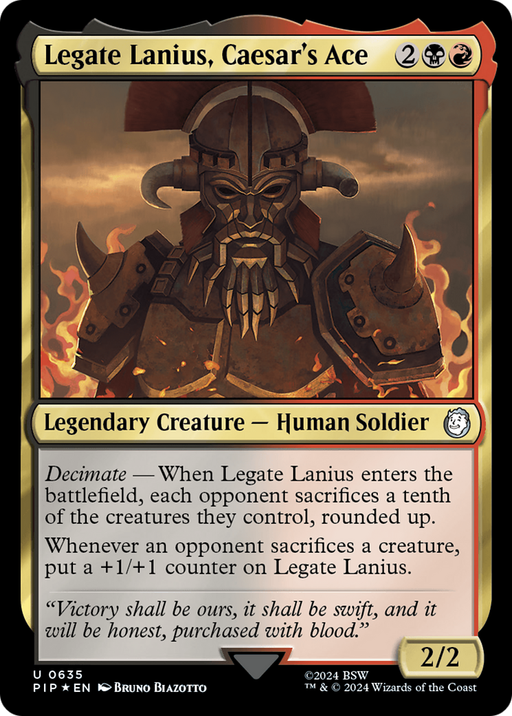Legate Lanius, Caesar's Ace (Surge Foil) [Fallout] | Odin's Place