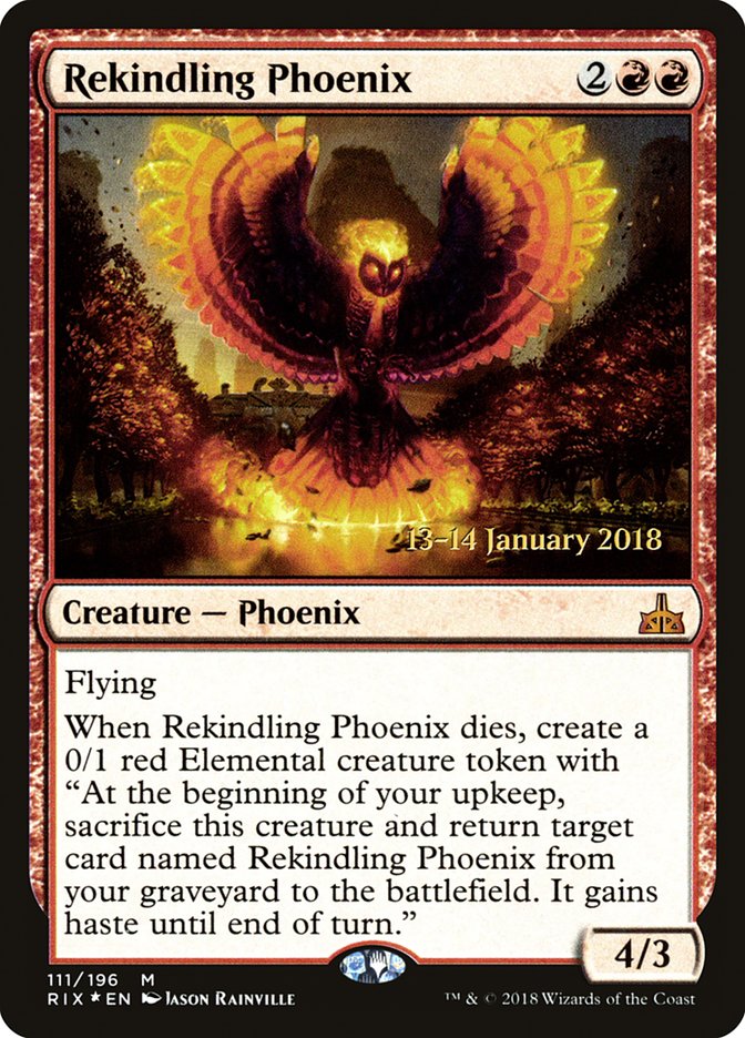 Rekindling Phoenix (111) [Rivals of Ixalan Prerelease Promos] | Odin's Place