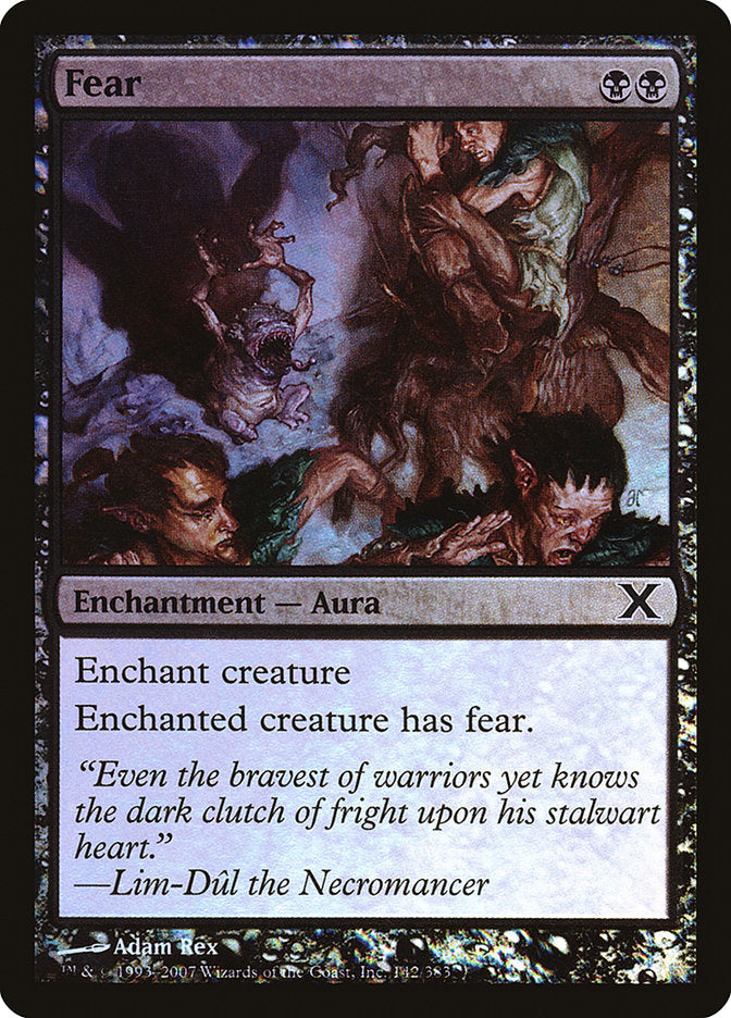 Fear (Premium Foil) [Tenth Edition] | Odin's Place