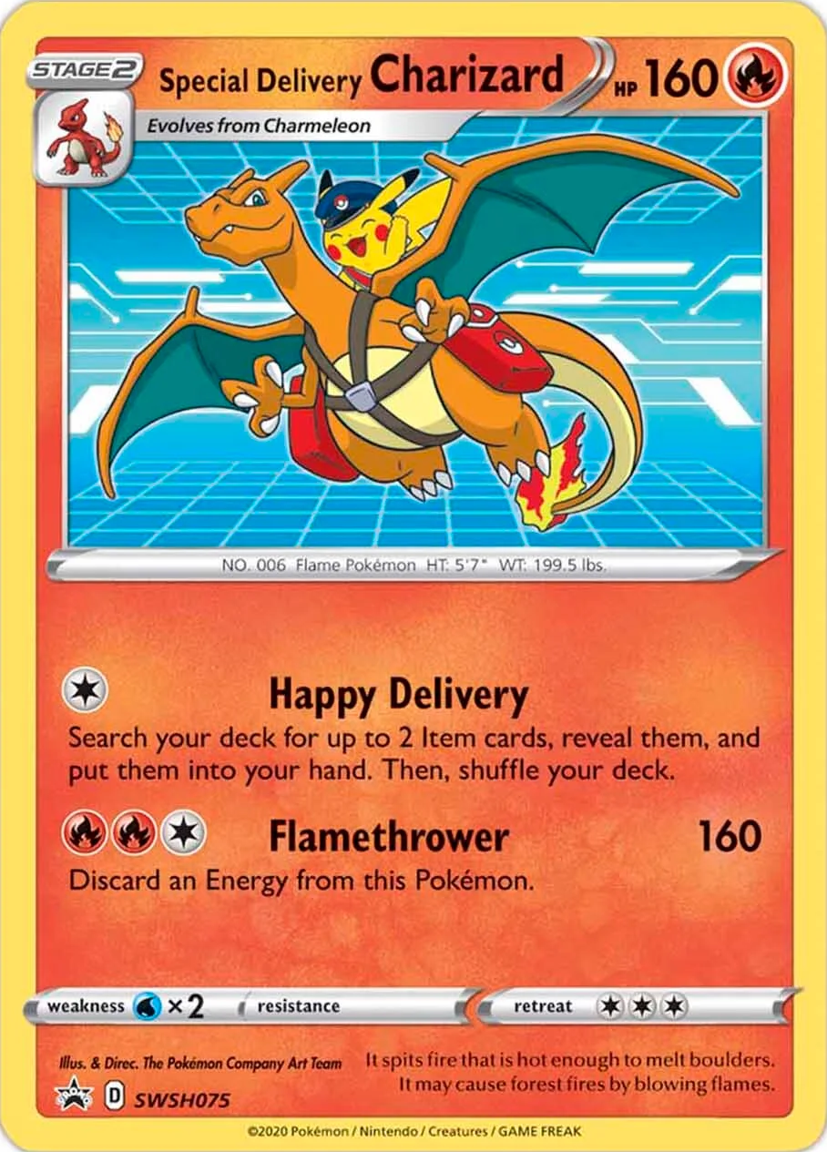 Special Delivery Charizard (SWSH075) [Sword & Shield: Black Star Promos] | Odin's Place