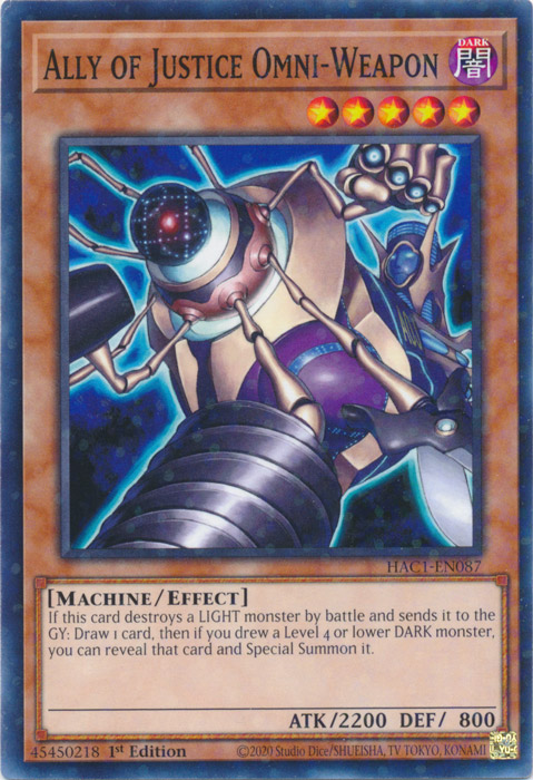 Ally of Justice Omni-Weapon (Duel Terminal) [HAC1-EN087] Common | Odin's Place