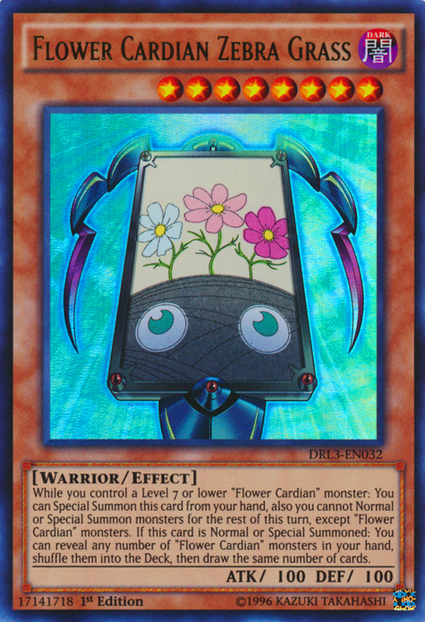 Flower Cardian Zebra Grass [DRL3-EN032] Ultra Rare | Odin's Place