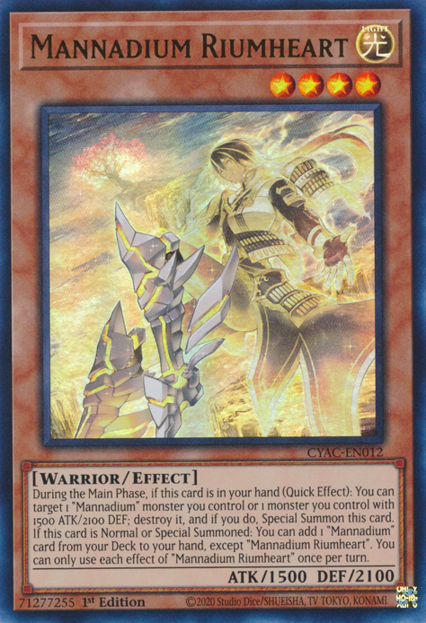 Mannadium Riumheart [CYAC-EN012] Ultra Rare | Odin's Place