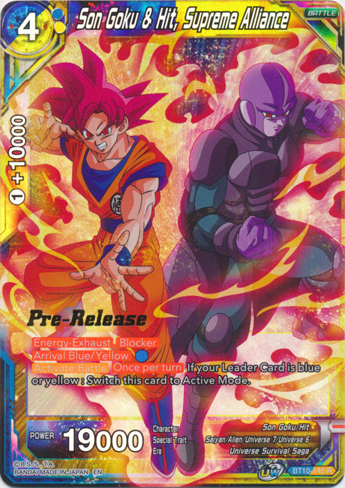 Son Goku & Hit, Supreme Alliance (BT10-145) [Rise of the Unison Warrior Prerelease Promos] | Odin's Place