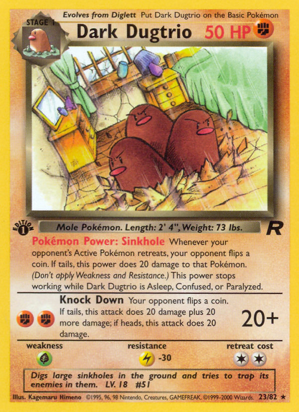 Dark Dugtrio (23/82) [Team Rocket 1st Edition] | Odin's Place