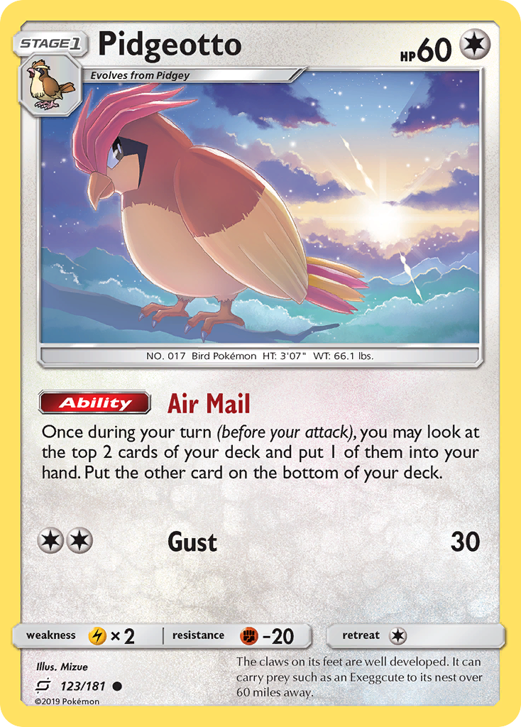 Pidgeotto (123/181) [Sun & Moon: Team Up] | Odin's Place