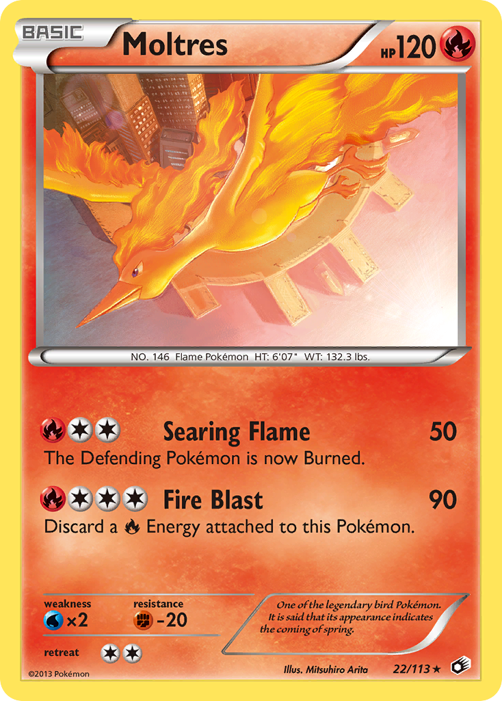 Moltres (22/113) [Black & White: Legendary Treasures] | Odin's Place