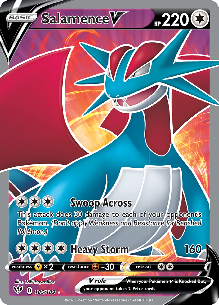 Salamence V (185/189) [Sword & Shield: Darkness Ablaze] | Odin's Place