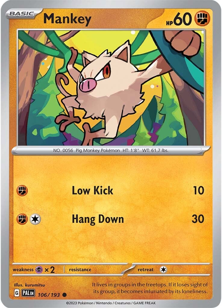 Mankey (106/193) [Scarlet & Violet: Paldea Evolved] | Odin's Place