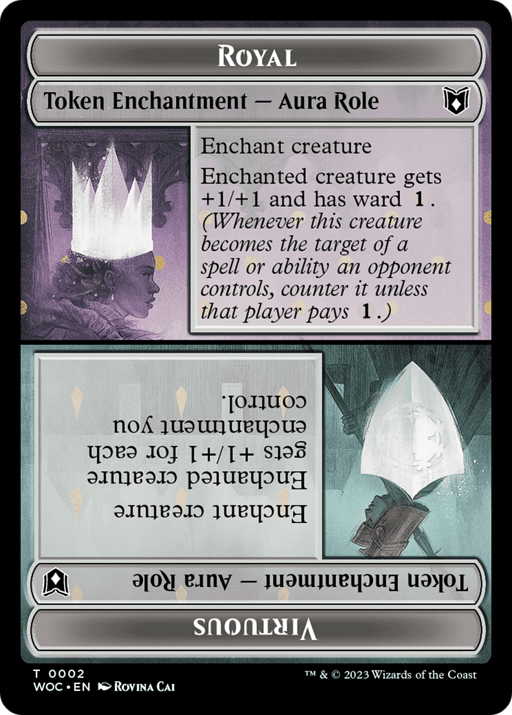 Copy // Royal Role / Virtuous Role Double-Sided Token [Wilds of Eldraine Commander Tokens] | Odin's Place