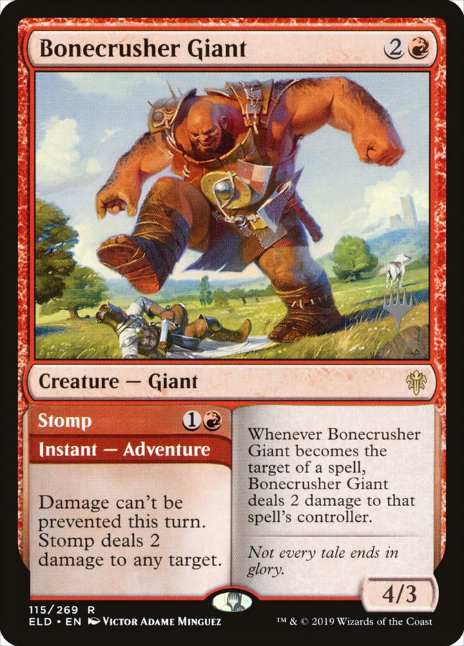 Bonecrusher Giant // Stomp (Promo Pack) [Throne of Eldraine Promos] | Odin's Place