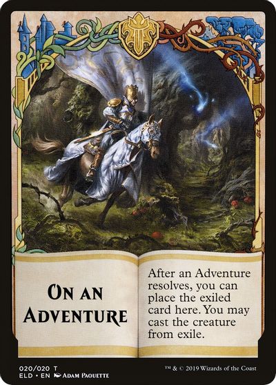On An Adventure Double-Sided Emblem [Challenger Decks 2020 Tokens] | Odin's Place