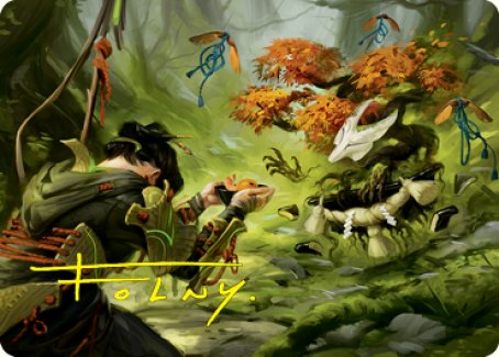 Commune with Spirits Art Card (Gold-Stamped Signature) [Kamigawa: Neon Dynasty Art Series] | Odin's Place