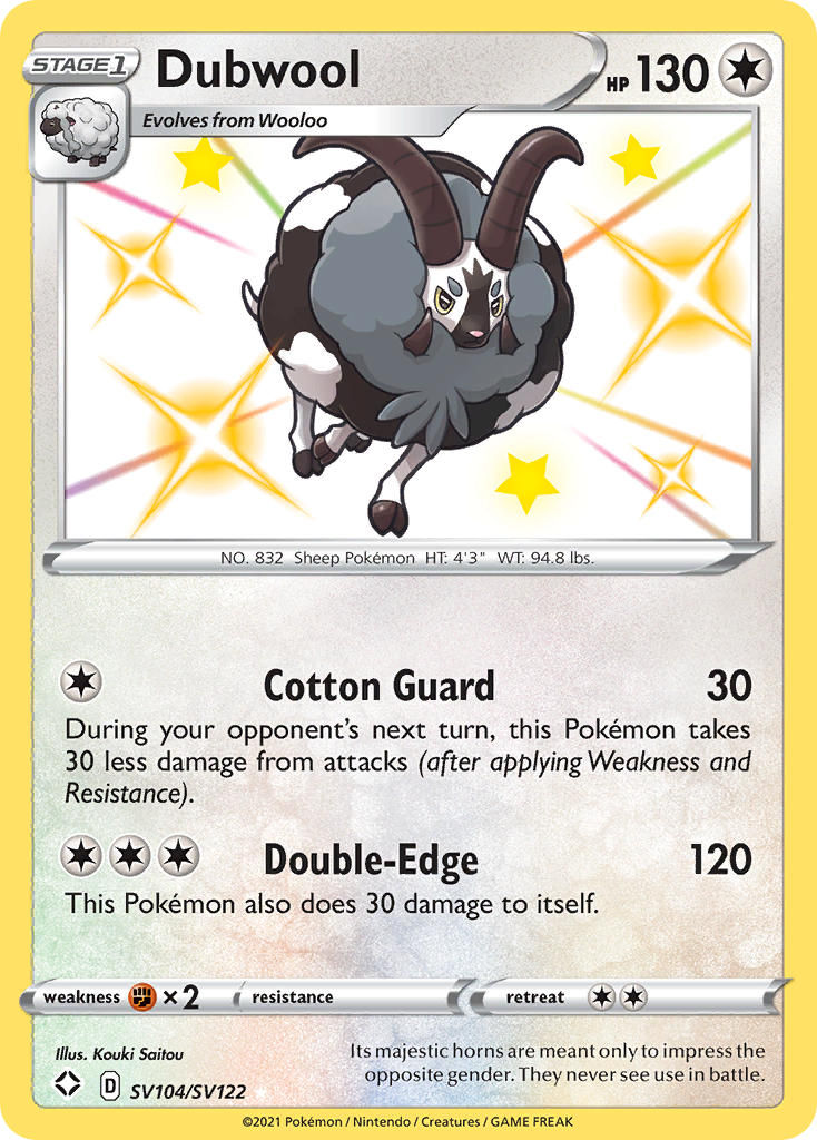 Dubwool (SV104/SV122) [Sword & Shield: Shining Fates] | Odin's Place