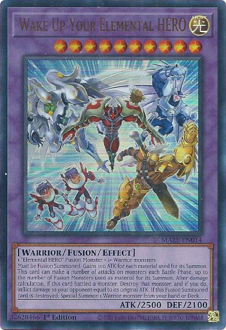 Wake Up Your Elemental HERO [MAZE-EN014] Ultra Rare | Odin's Place