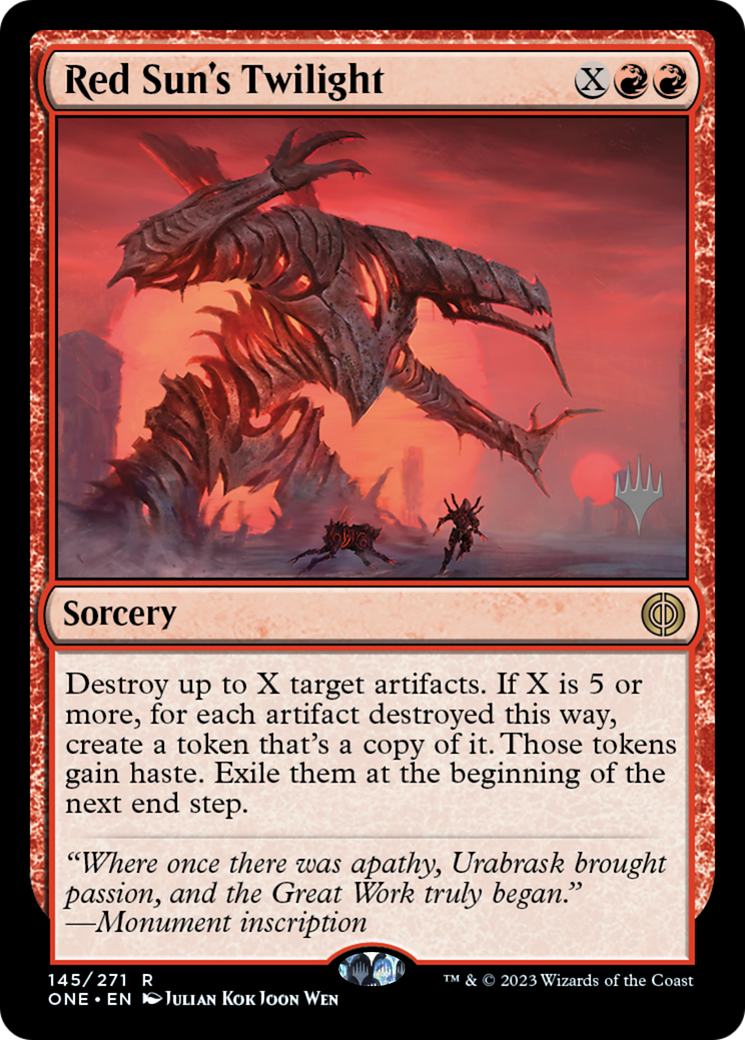 Red Sun's Twilight (Promo Pack) [Phyrexia: All Will Be One Promos] | Odin's Place
