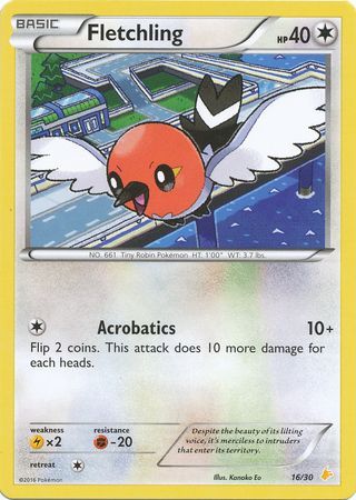 Fletchling (16/30) [XY: Trainer Kit 3 - Pikachu Libre] | Odin's Place