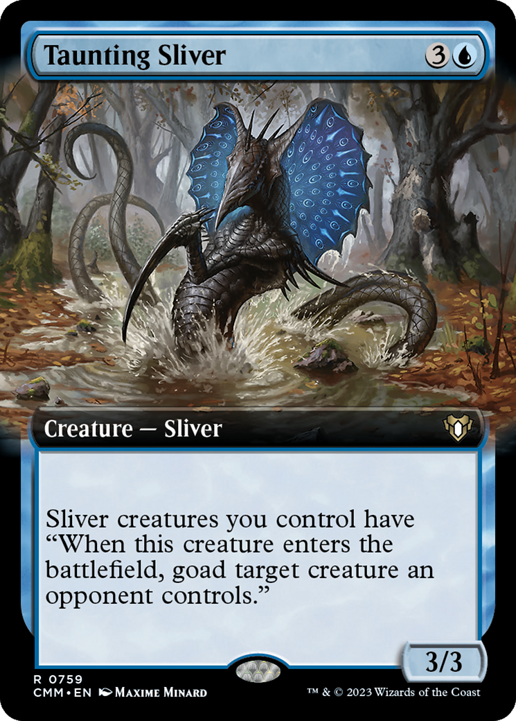 Taunting Sliver (Extended Art) [Commander Masters] | Odin's Place