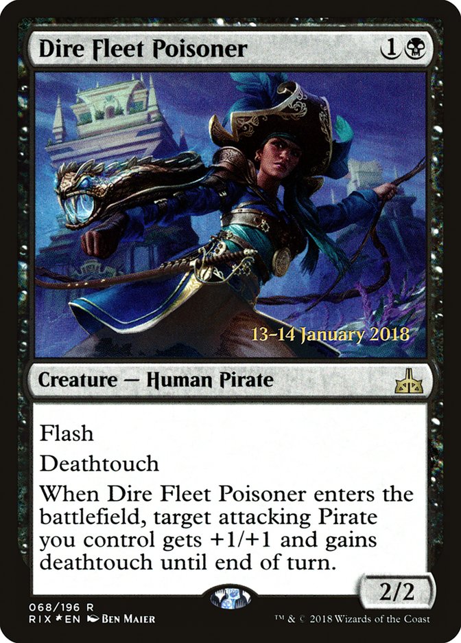 Dire Fleet Poisoner (68) [Rivals of Ixalan Prerelease Promos] | Odin's Place