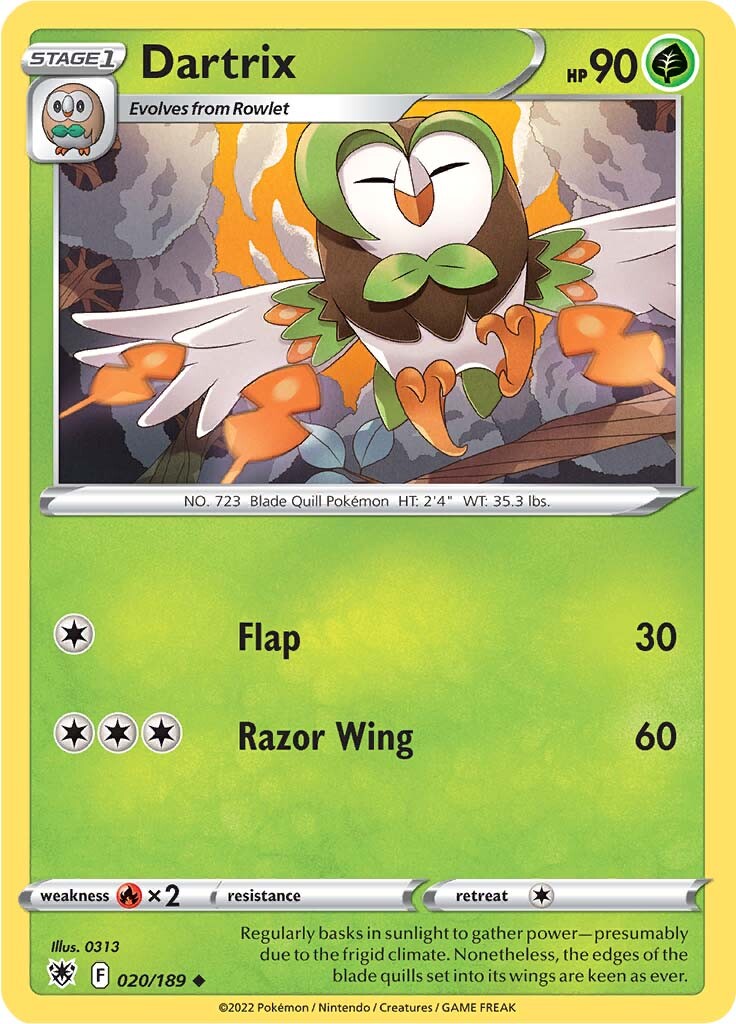 Dartrix (020/189) [Sword & Shield: Astral Radiance] | Odin's Place