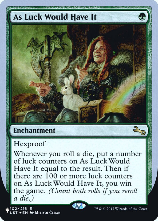 As Luck Would Have It (Unfinity Foil Edition) [The List] | Odin's Place