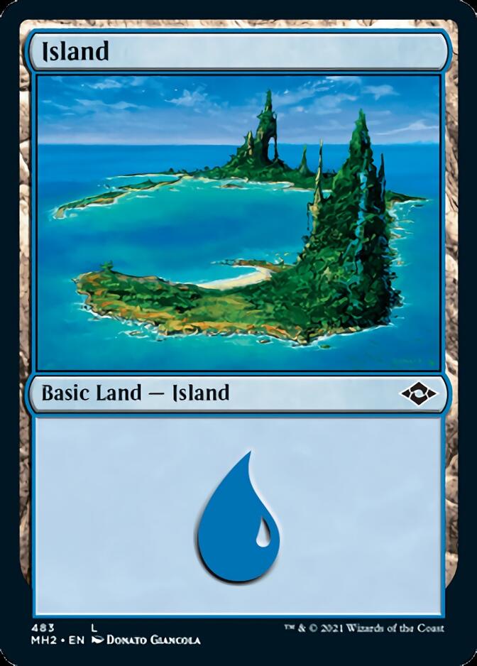 Island (483) (Foil Etched) [Modern Horizons 2] | Odin's Place