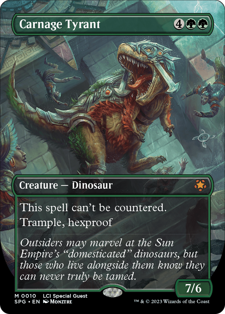 Carnage Tyrant (Borderless) [The Lost Caverns of Ixalan Special Guests] | Odin's Place