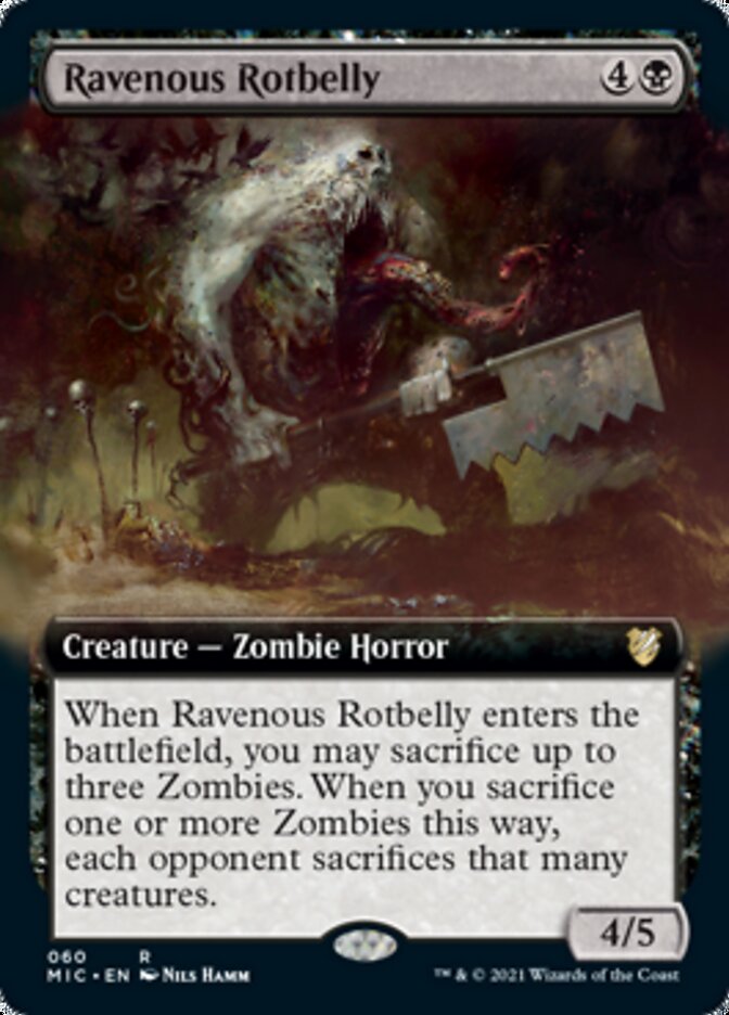 Ravenous Rotbelly (Extended Art) [Innistrad: Midnight Hunt Commander] | Odin's Place