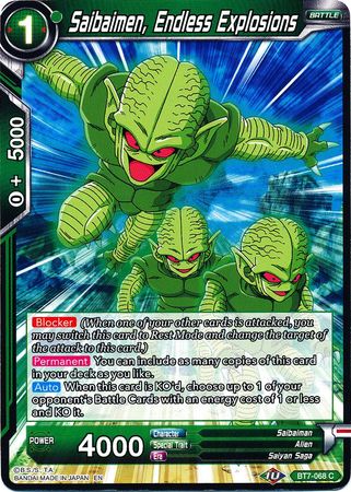 Saibaimen, Endless Explosions (BT7-068) [Assault of the Saiyans] | Odin's Place
