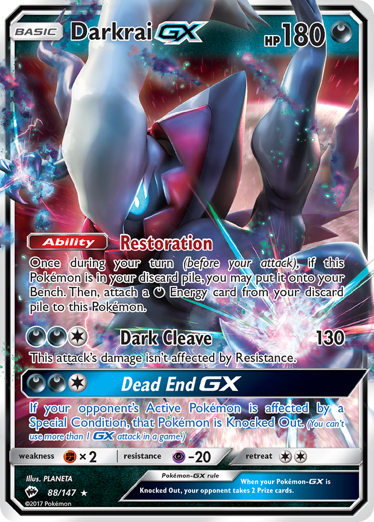 Darkrai GX (88/147) [Sun & Moon: Burning Shadows] | Odin's Place
