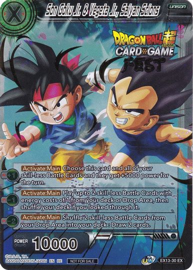 Son Goku Jr. & Vegeta Jr., Saiyan Scions (Card Game Fest 2022) (EX13-30) [Tournament Promotion Cards] | Odin's Place